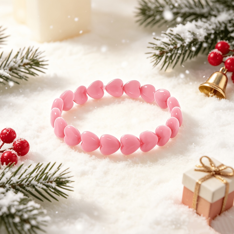 Pink Love Beaded Bracelet, Perfect Gift for Loved Ones